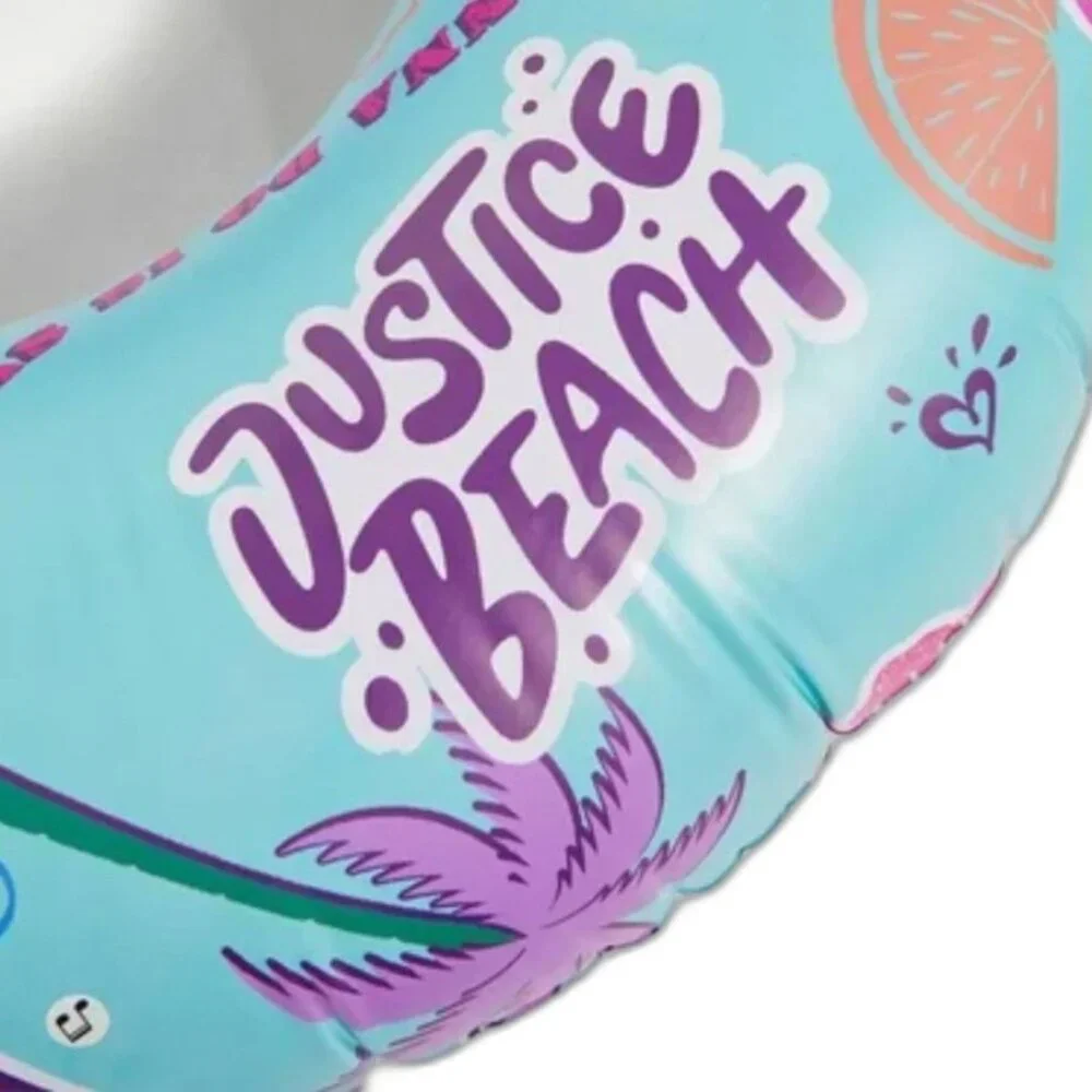 Justice Beach Inflatable Pool Float ALOHA TEAL 39 Inches NEW